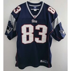 VTG Authentic NFL Reebok New England Patriots Wes Welker 83 Jersey 50 Blue